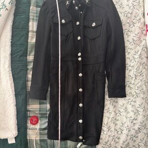 Stylish Black Utility Jacket with Star Accents